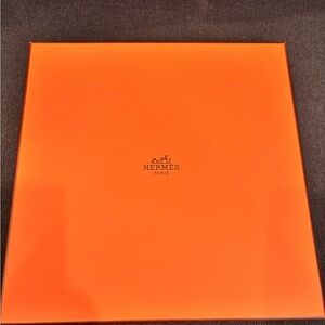 Hermes Leather Saddle Ornament in Orange